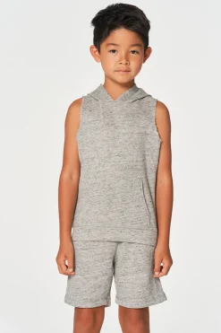 Kids/BOY Chaser Brand Boys Linen French Terry Sleeveless Muscle Pullover Hoodie