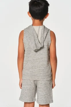 Kids/BOY Chaser Brand Boys Linen French Terry Sleeveless Muscle Pullover Hoodie