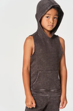 Kids/BOY Chaser Brand Boys Linen French Terry Sleeveless Muscle Pullover Hoodie