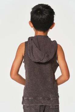 Kids/BOY Chaser Brand Boys Linen French Terry Sleeveless Muscle Pullover Hoodie