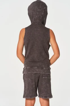 Kids/BOY Chaser Brand Boys Linen French Terry Sleeveless Muscle Pullover Hoodie