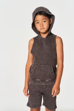 Kids/BOY Chaser Brand Boys Linen French Terry Sleeveless Muscle Pullover Hoodie