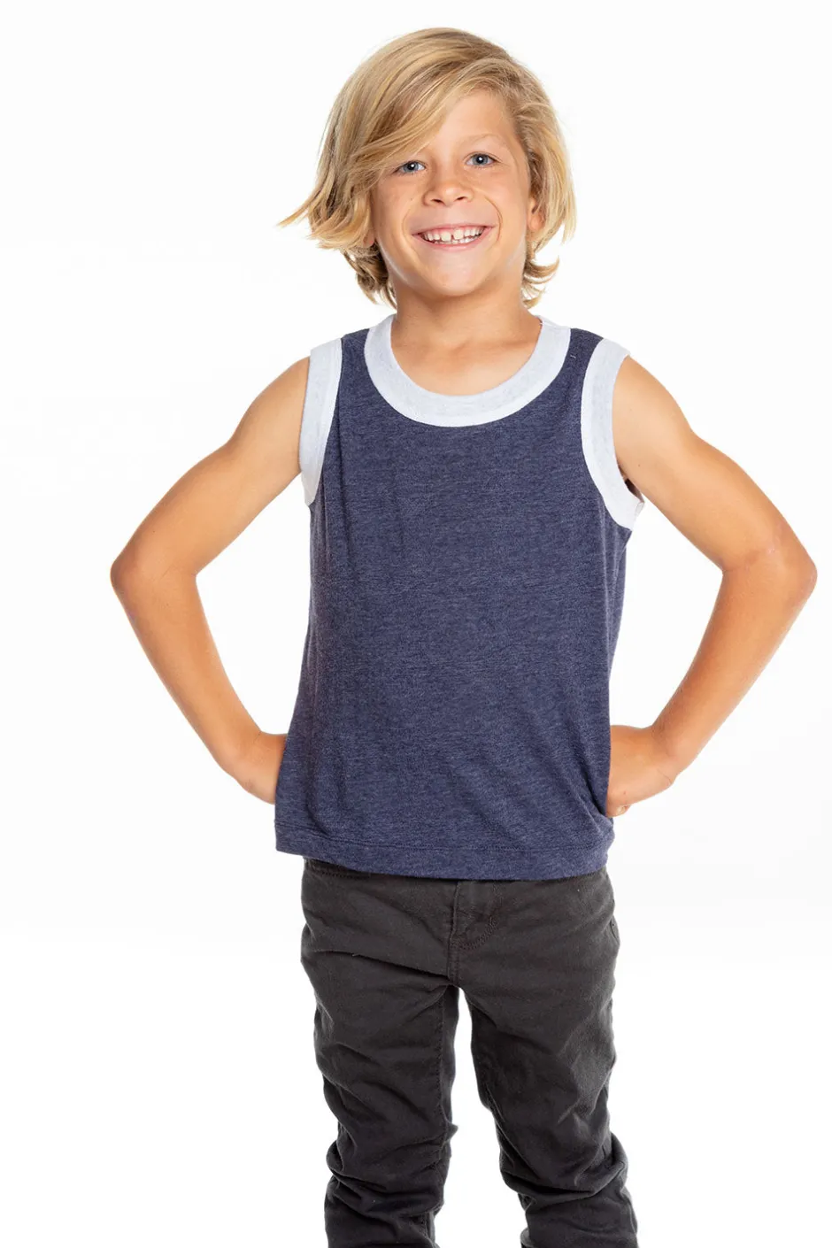 Kids/BOY Chaser Brand Boys Recycled Vintage Jersey Contrast Binding Muscle Tank