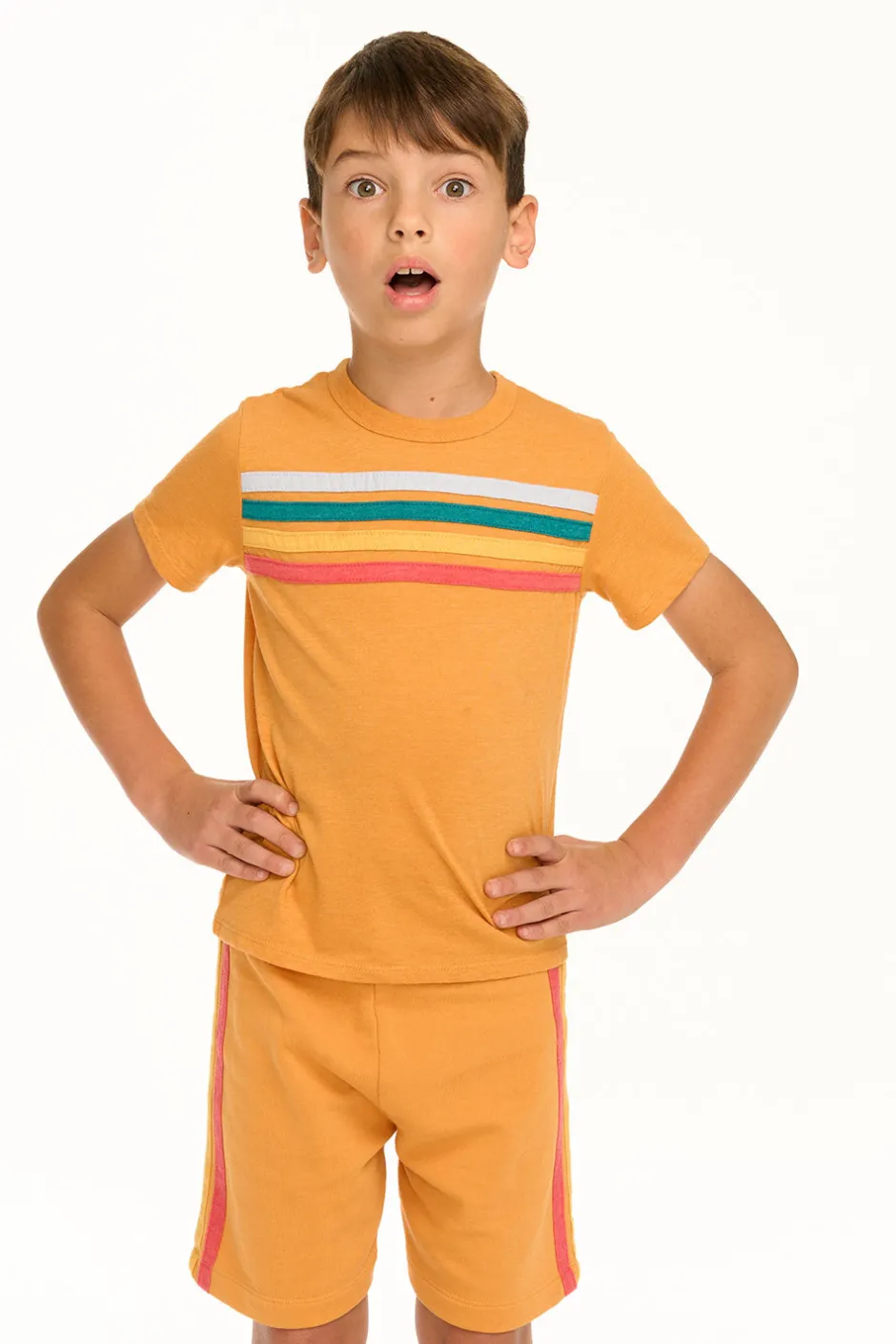 Kids/BOY Chaser Brand Boy's Recycled Vintage Jersey Socal Stripe Tee