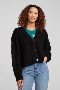 Women Chaser Brand Bridge Black Onyx Cardigan