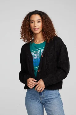 Women Chaser Brand Bridge Black Onyx Cardigan