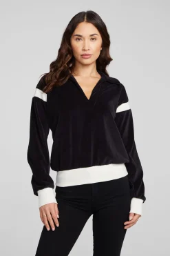 Women Chaser Brand Brooke Shadow Black Blouse