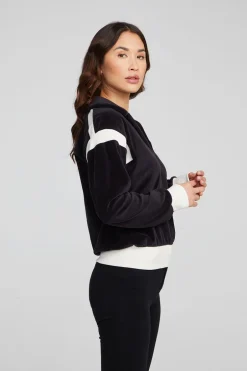 Women Chaser Brand Brooke Shadow Black Blouse