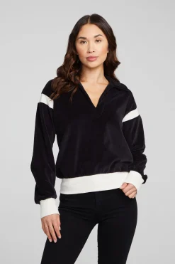 Women Chaser Brand Brooke Shadow Black Blouse