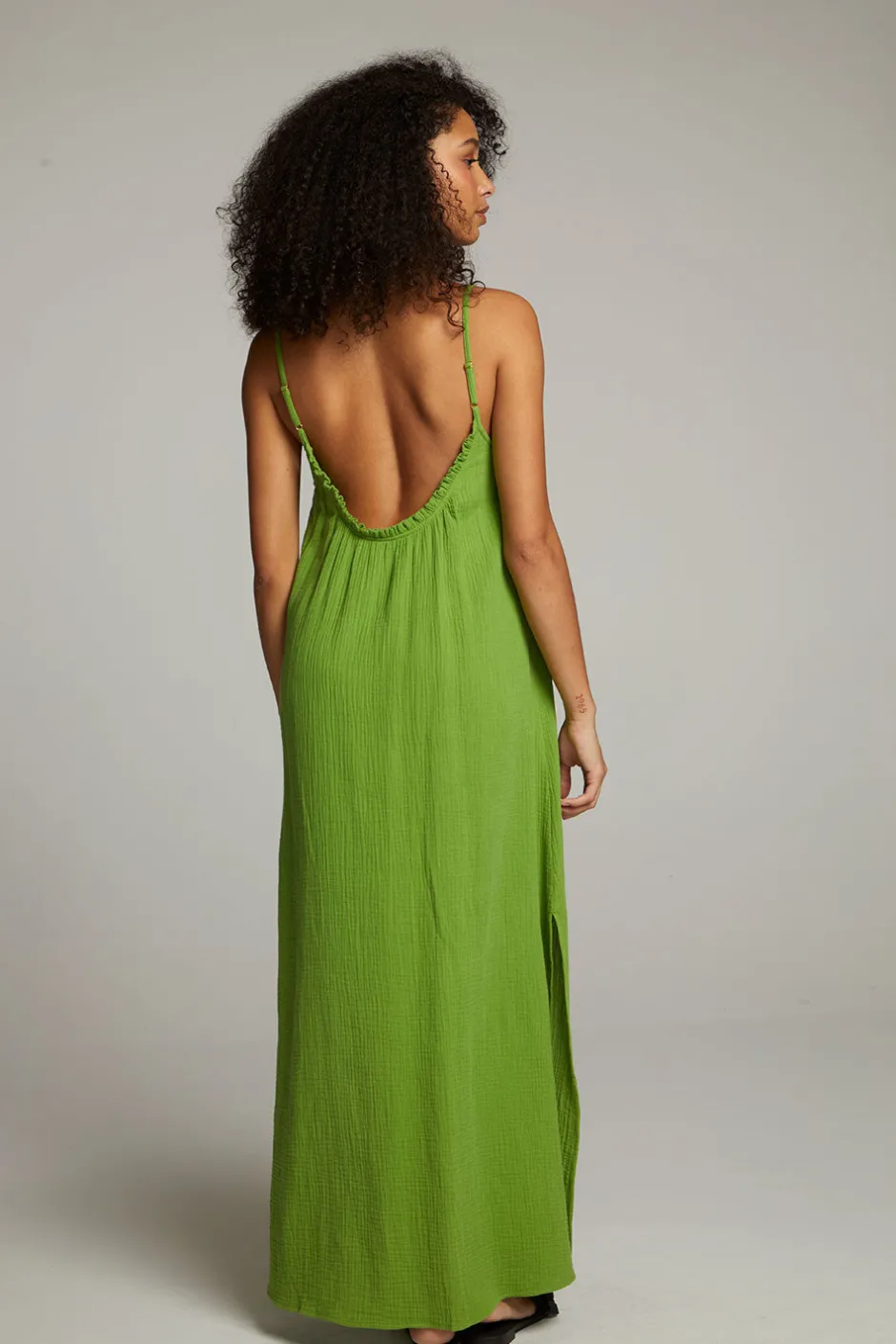 Women Chaser Brand Bull Piquant Green Maxi Dress