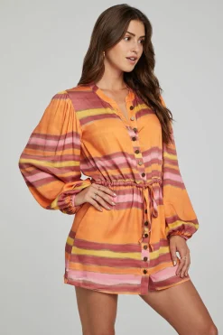 Women Chaser Brand Cabrillo Mini Dress - Sunset Stripe