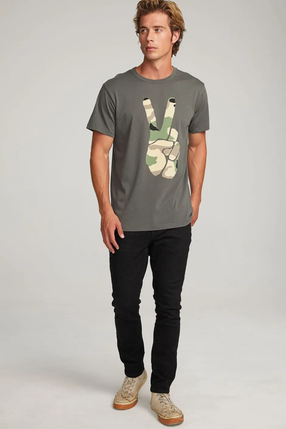 Chaser Brand Camo Peace Mens Tee