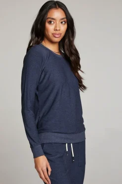 Women Chaser Brand Canopy Long Sleeve Raglan Pullover
