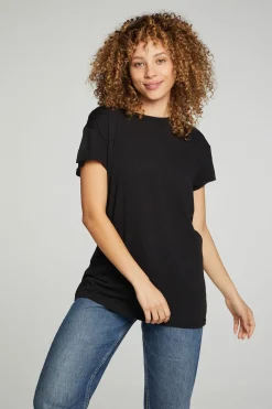 Women Chaser Brand Cap Sleeve Crew Neck Tee