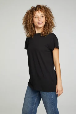 Women Chaser Brand Cap Sleeve Crew Neck Tee
