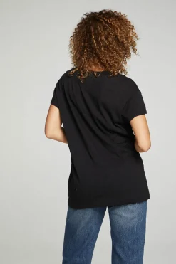 Women Chaser Brand Cap Sleeve Crew Neck Tee