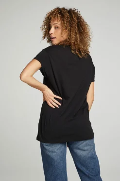 Women Chaser Brand Cap Sleeve Crew Neck Tee