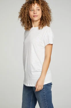 Women Chaser Brand Cap Sleeve Crew Neck Tee