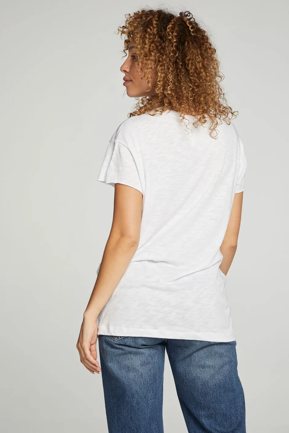 Women Chaser Brand Cap Sleeve Crew Neck Tee
