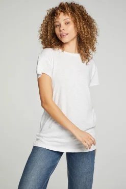 Women Chaser Brand Cap Sleeve Crew Neck Tee
