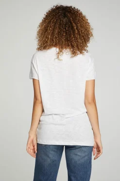 Women Chaser Brand Cap Sleeve Crew Neck Tee