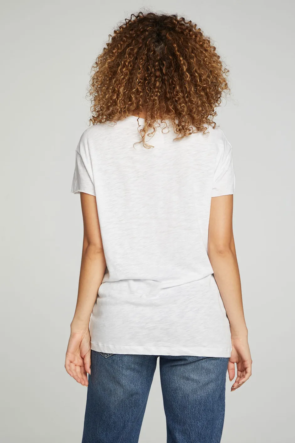 Women Chaser Brand Cap Sleeve Crew Neck Tee