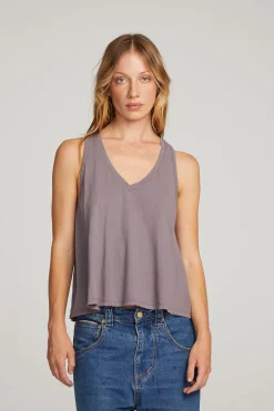 Women Chaser Brand Carmel Purple Sage Tank Top