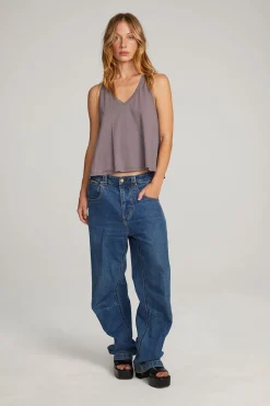 Women Chaser Brand Carmel Purple Sage Tank Top