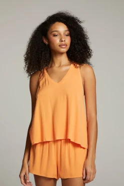 Women Chaser Brand Carmel Tangerine Tank Top