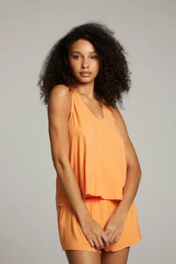 Women Chaser Brand Carmel Tangerine Tank Top