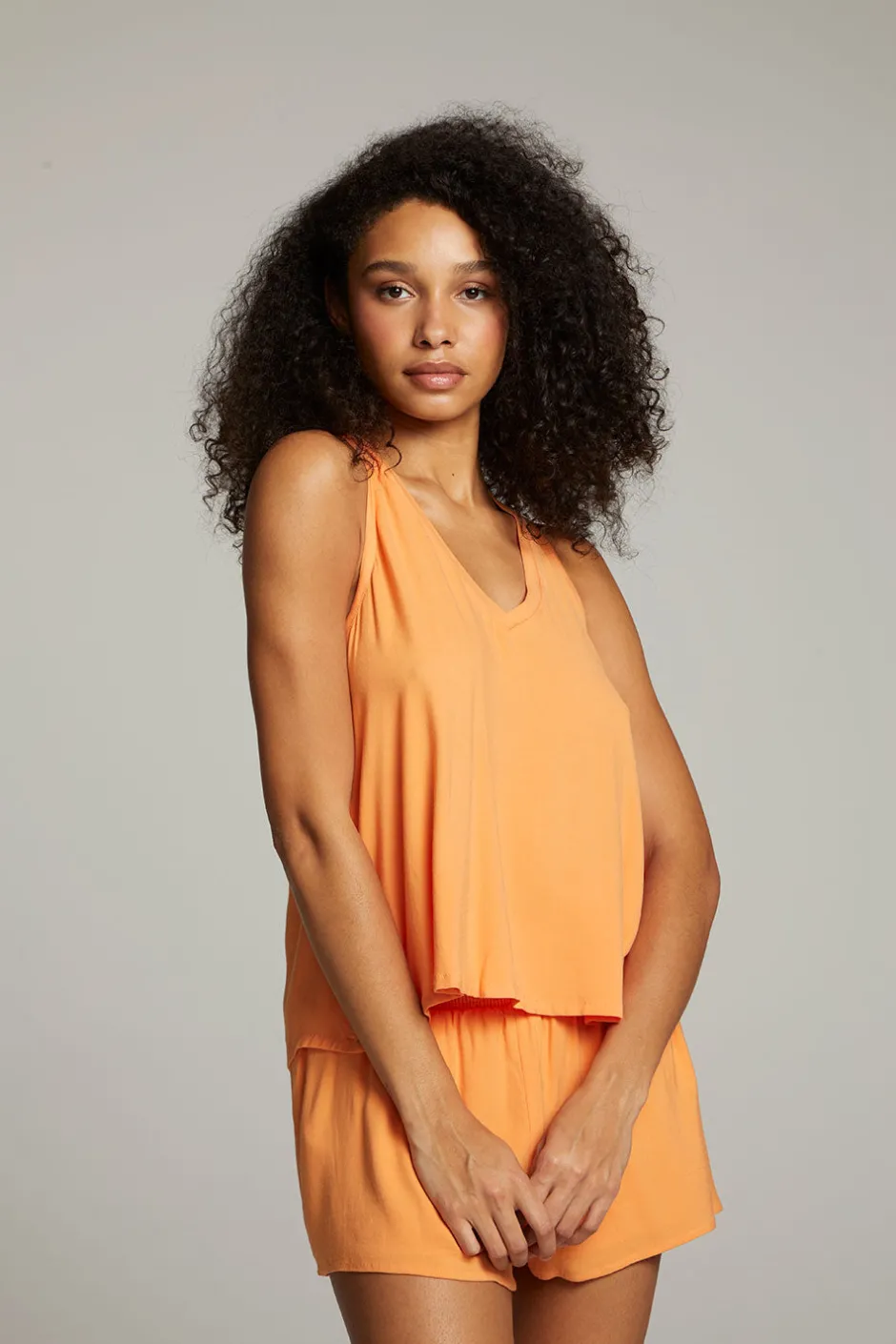 Women Chaser Brand Carmel Tangerine Tank Top