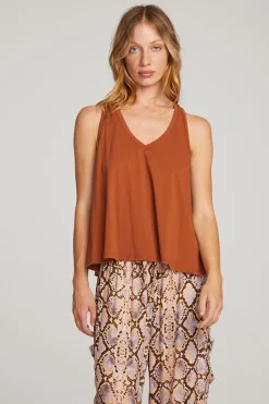Women Chaser Brand Carmel Whiskey Tank Top