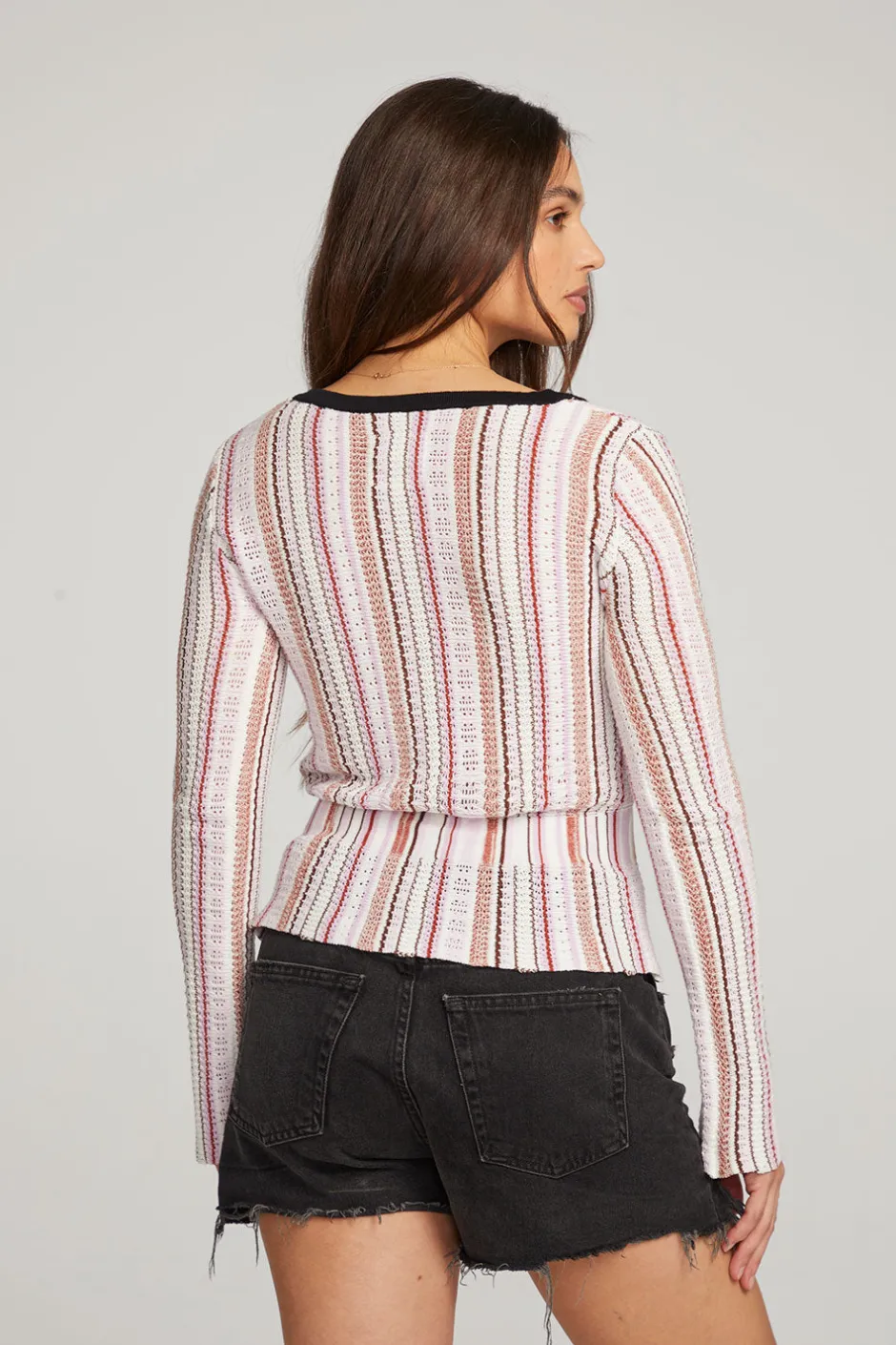 Women Chaser Brand Carmela Canyon Stripe Cardigan