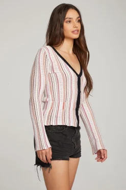 Women Chaser Brand Carmela Canyon Stripe Cardigan