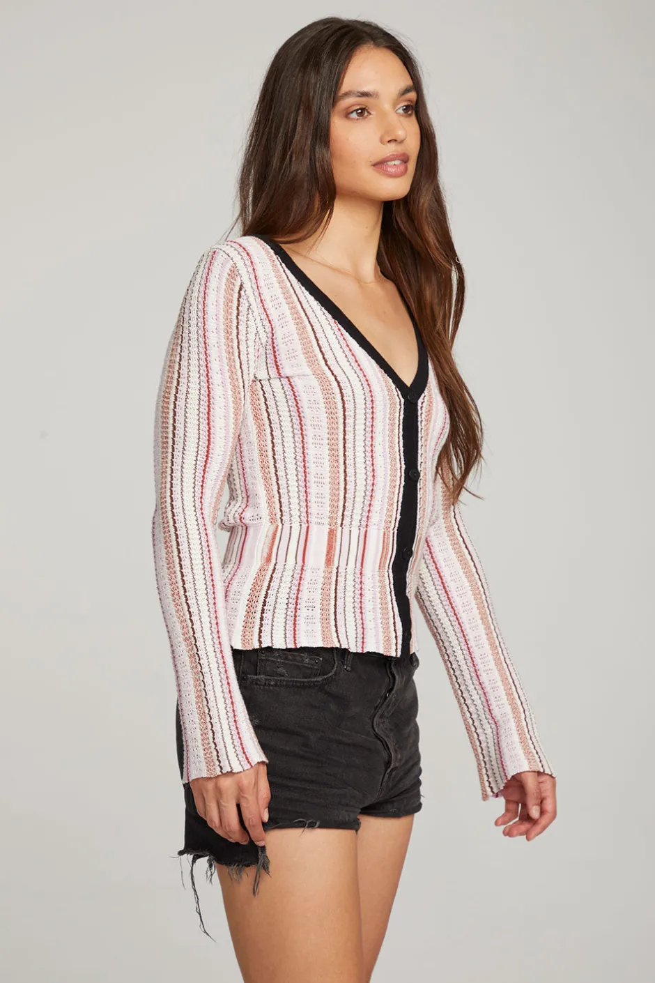 Women Chaser Brand Carmela Canyon Stripe Cardigan