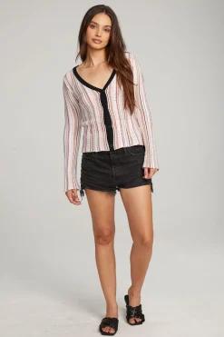 Women Chaser Brand Carmela Canyon Stripe Cardigan