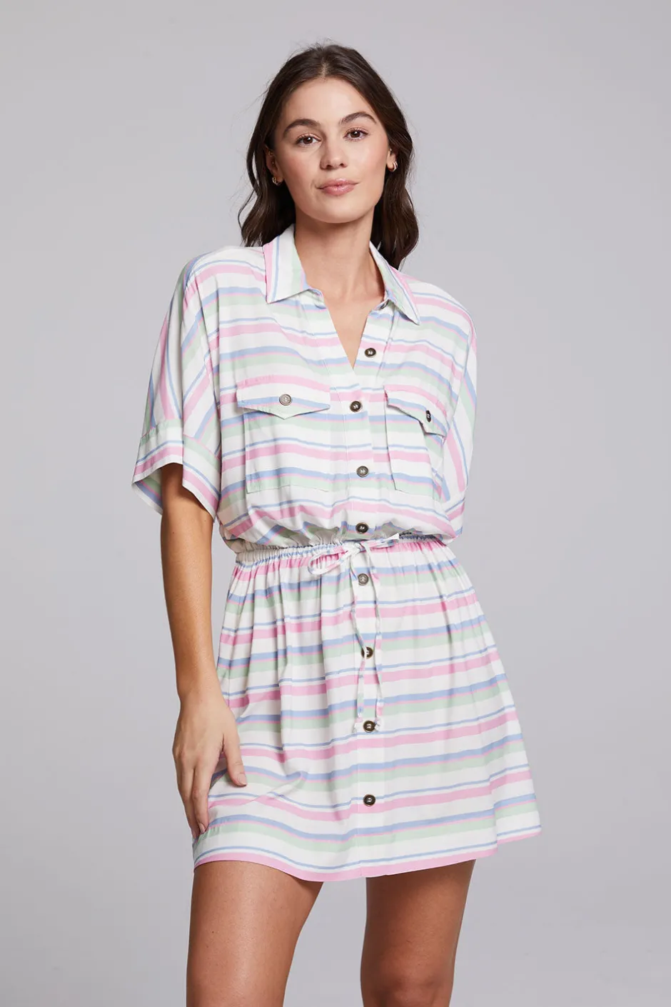 Women Chaser Brand Carmela Positano Stripe Mini Dress