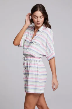 Women Chaser Brand Carmela Positano Stripe Mini Dress