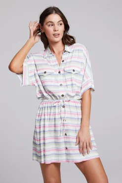 Women Chaser Brand Carmela Positano Stripe Mini Dress