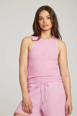 Women Chaser Brand Carnaby Pastel Lavender Tank Top