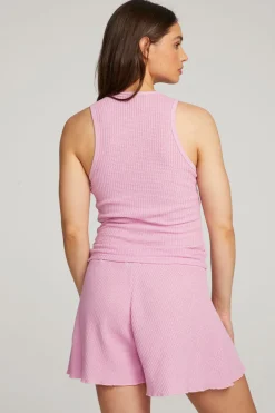 Women Chaser Brand Carnaby Pastel Lavender Tank Top