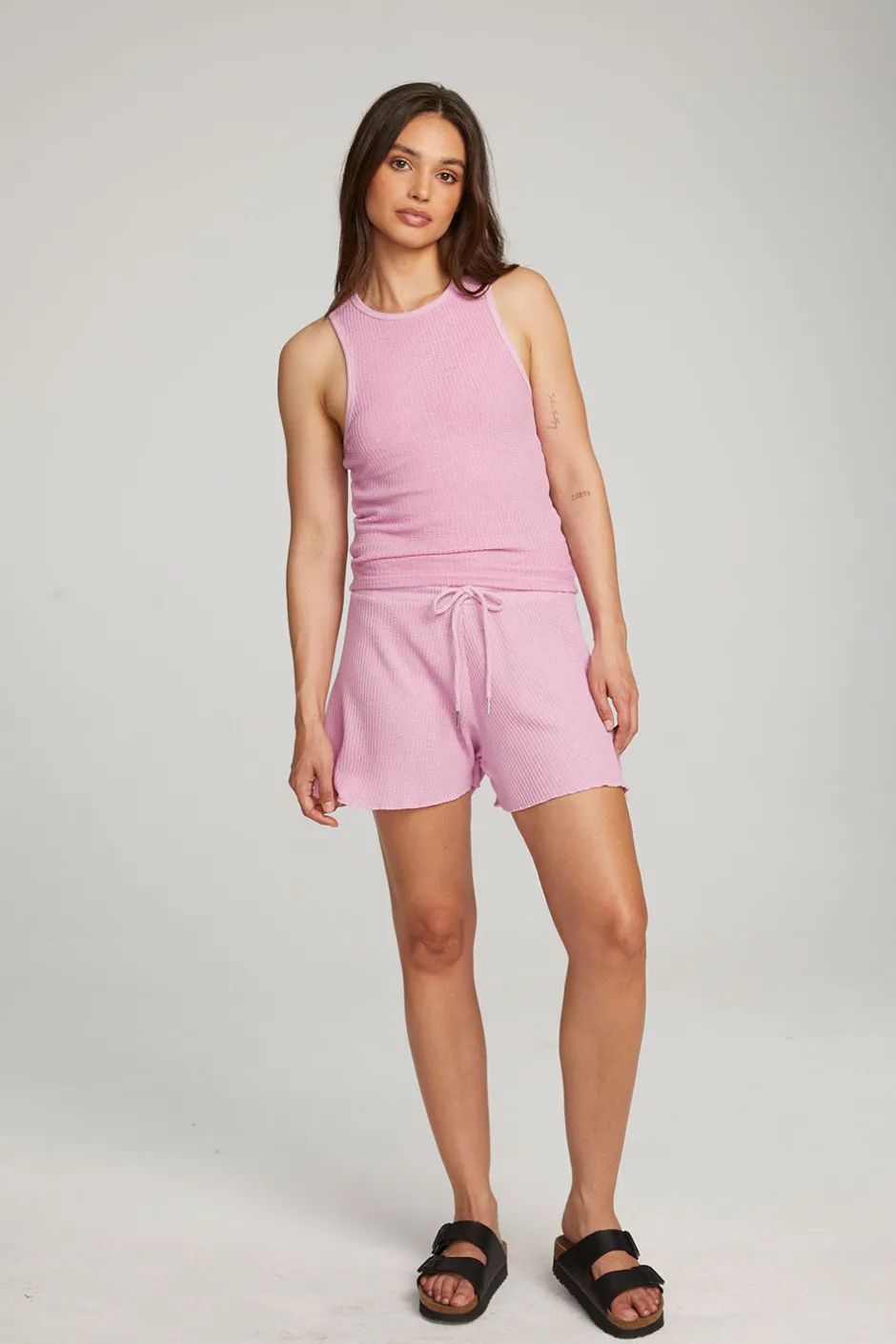 Women Chaser Brand Carnaby Pastel Lavender Tank Top
