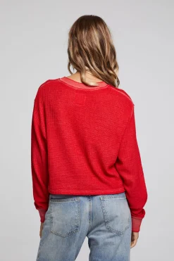 Women Chaser Brand Casey Crimson Henley