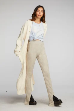 Women Chaser Brand Chenille Sweater Knit Button Down Long Cardigan