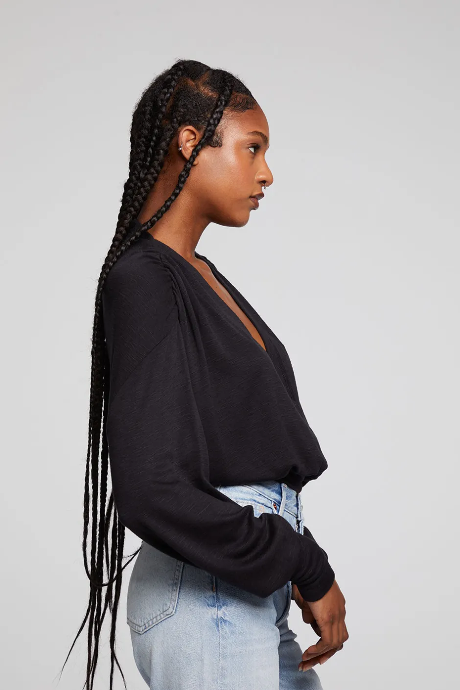Women Chaser Brand City Licorice Blouse