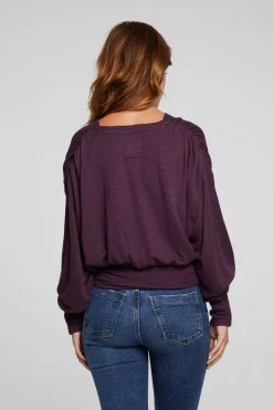 Women Chaser Brand City Plum Perfect Blouse