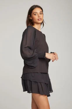 Women Chaser Brand Clyde Licorice Blouse