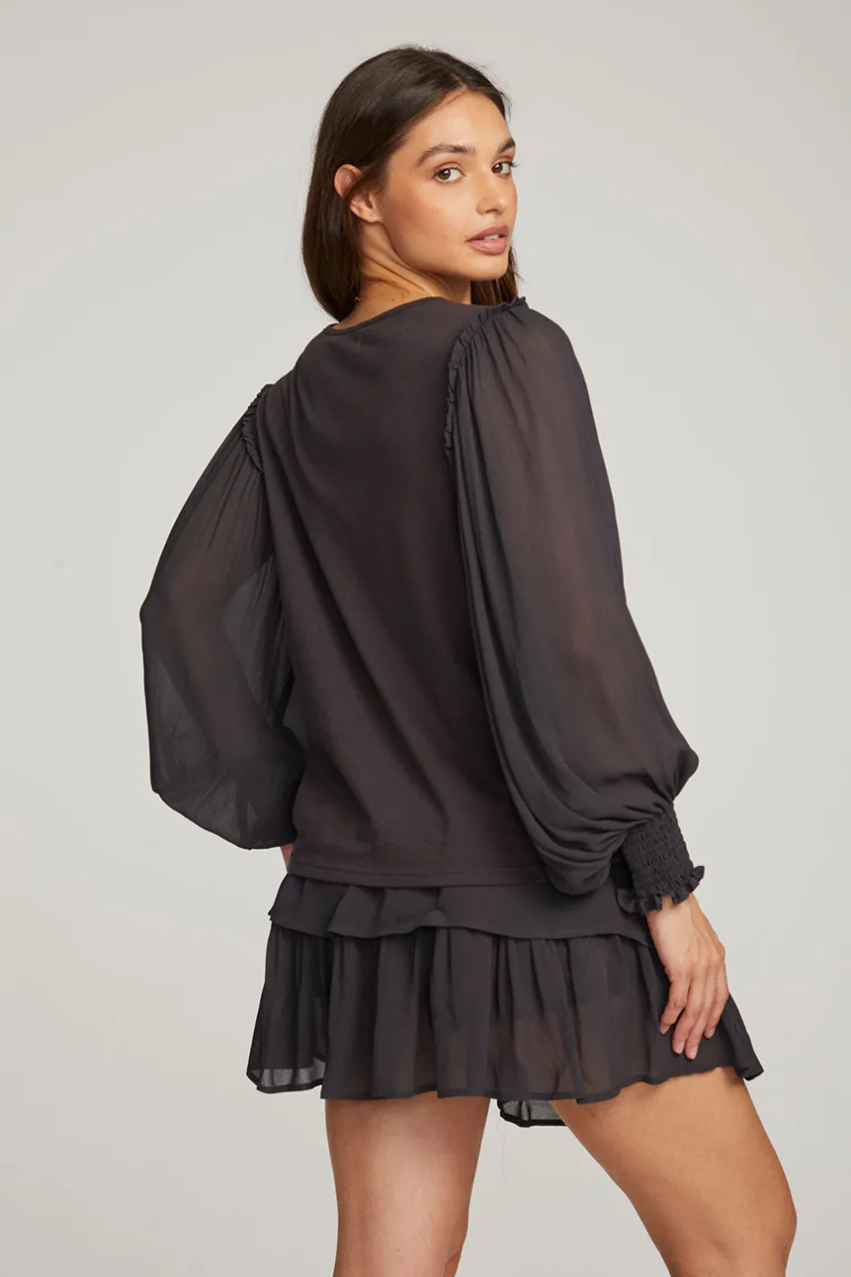 Women Chaser Brand Clyde Licorice Blouse