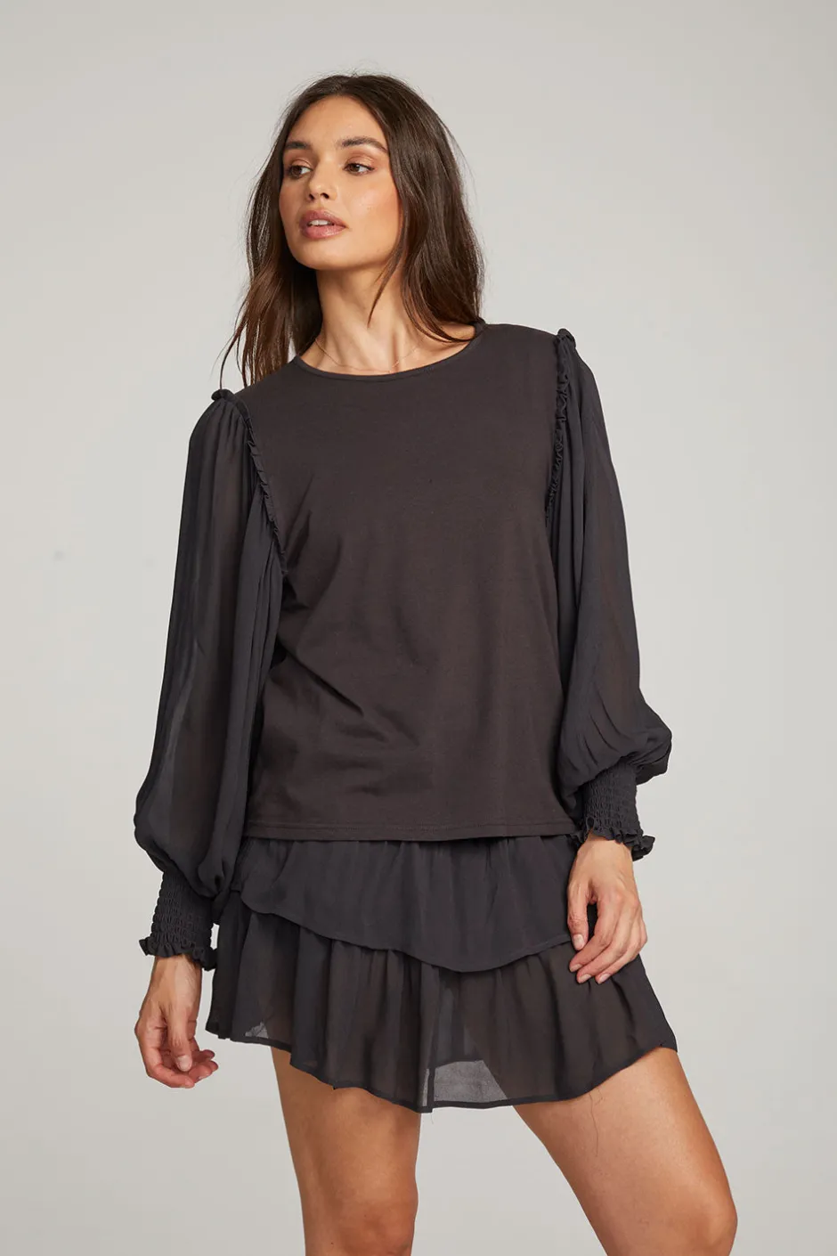 Women Chaser Brand Clyde Licorice Blouse