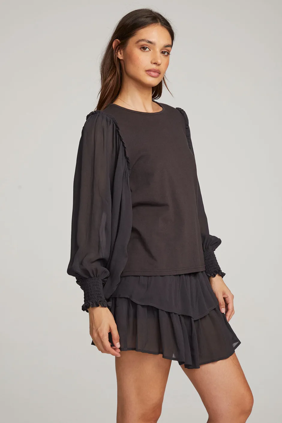 Women Chaser Brand Clyde Licorice Blouse